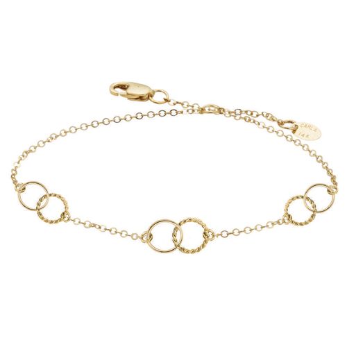 Sterling Silver Multi Pln-twist Rings 7-7.5 Inch Adjustable Bracelet - 9025817-5-SS