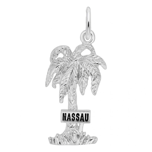 Nassau Palm Tree Charm - 14K White Gold - 10-4666-wg