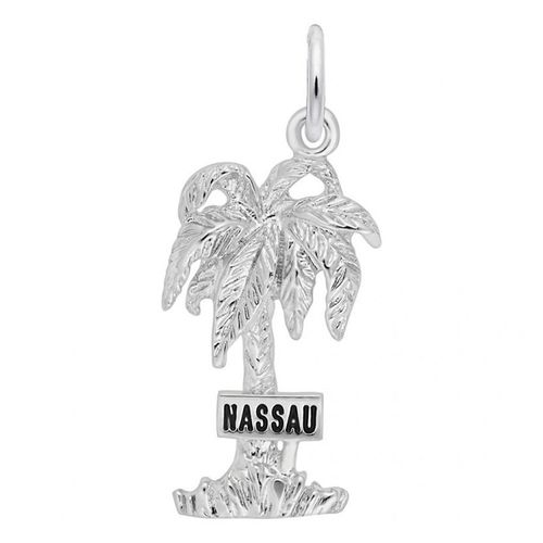 Nassau Palm Tree Charm - 14K White Gold - 10-4666-wg