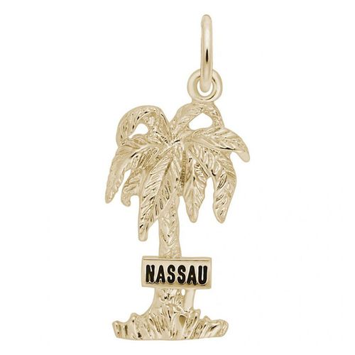 Nassau Palm Tree Charm - Gold Plated - 10-4666-gp