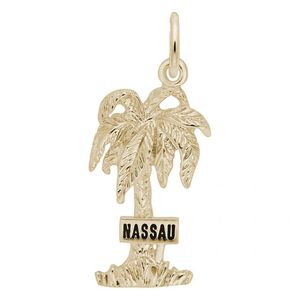 Nassau Palm Tree Charm - Gold Plated - 10-4666-gp