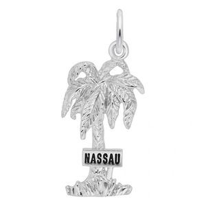 Nassau Palm Tree Charm - Sterling Silver - 10-4666-s