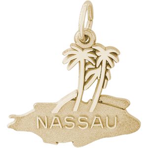 Nassau Palms Charm - Gold Plated