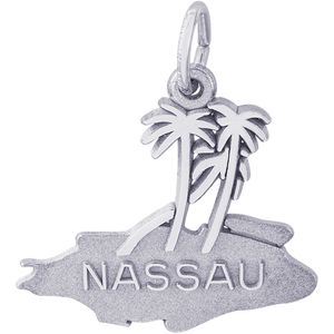 Nassau Palms Charm - Sterling Silver