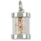 Nassau Sand Capsule Charm - 14K White Gold