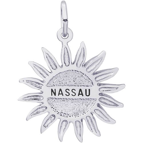 Nassau Sun Large Charm - Sterling Silver
