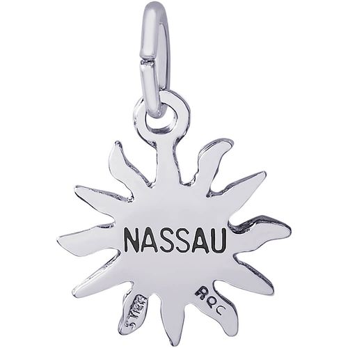 Nassau Sun Small Charm - 14K White Gold
