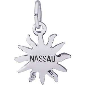 Nassau Sun Small Charm - Sterling Silver