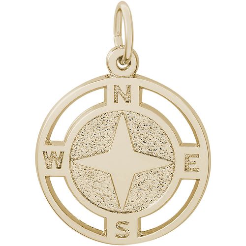 Nautical Compass Charm - Gold Plated