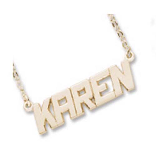 Neckname 5 Character Gold Plated - 42-9505-0-GP