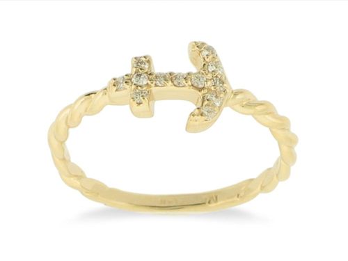 Nemati 14k Diamond Anchor Ring - NM-1761