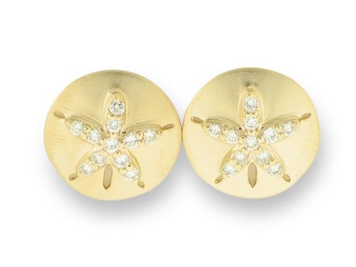 Nemati 14k Diamond Sand Dollar Earrings - NM-E365