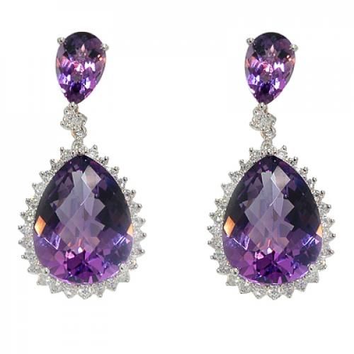 Nemati Amethyst And Diamond Earrings - NME337A