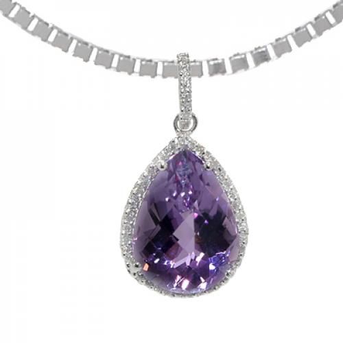 Nemati Amethyst And Diamond Pendant  - NM6378A
