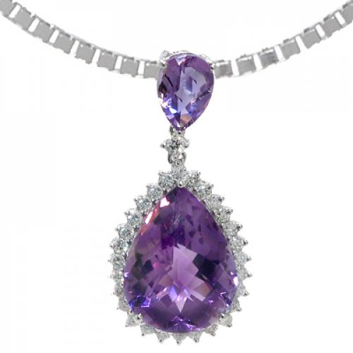 Nemati Amethyst And Diamond Pendant  - NM6380A