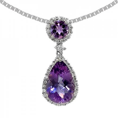 Nemati Amethyst And Diamond Pendant  - NM6381A