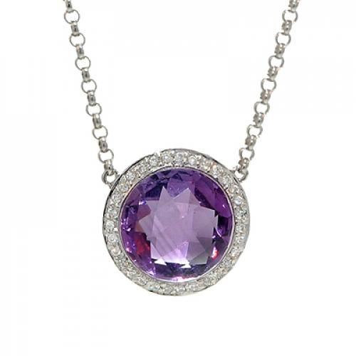 Nemati Amethyst And Diamond Pendant  - NM6393A