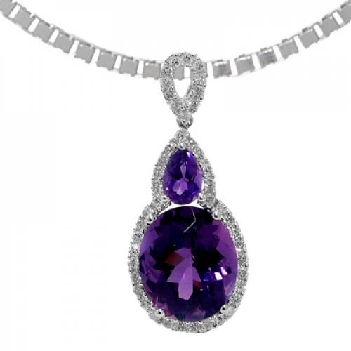 Nemati Amethyst And Diamond Pendant  - NM6394A
