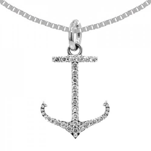 Nemati Diamond Anchor Pendant  - NM6421