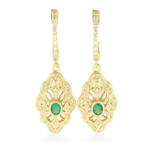 Nemati Emerald And Diamond Earrings - NME392E