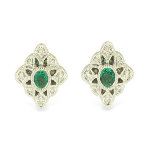 Nemati Emerald And Diamond Earrings - NME401E-2
