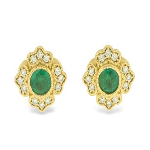 Nemati Emerald And Diamond Earrings - NME406E