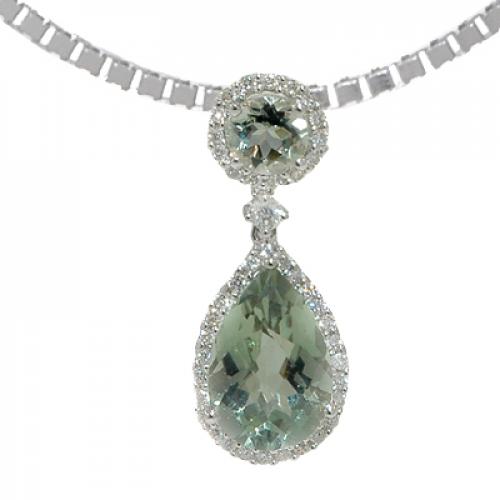 Nemati Green Amethyst And Diamond Pendant  - NM6381G