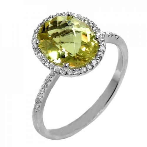 Nemati Lemon Quartz And Diamond Ring - NM2660L
