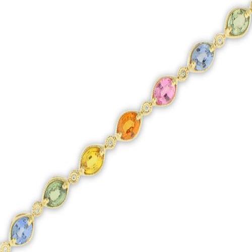Nemati Multi-color Sapphire And Diamond Bracelet - NMB267