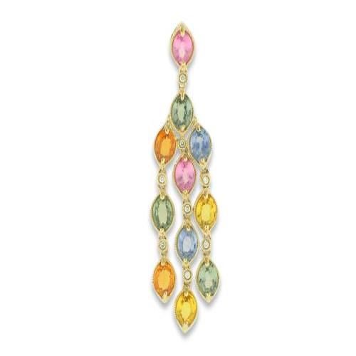 Nemati Multi-color Sapphire And Diamond Pendant  - NM6303