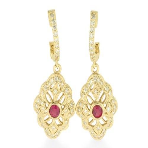 Nemati Ruby And Diamond Earrings - NME392R