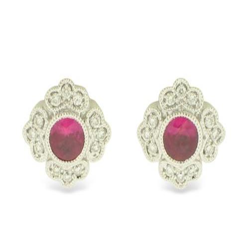 Nemati Ruby And Diamond Earrings - NME406R
