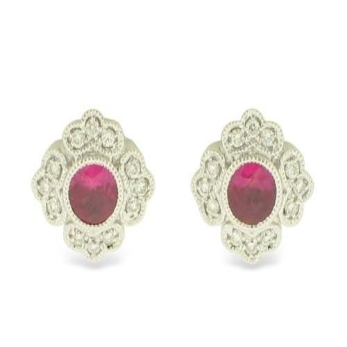 Nemati Ruby And Diamond Earrings - NME406R