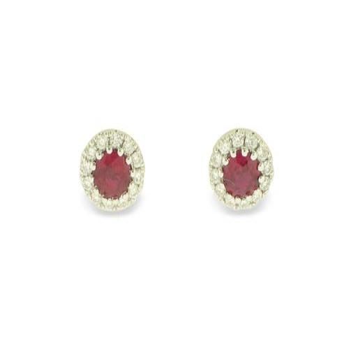 Nemati Ruby And Diamond Earrings - NME407R-2