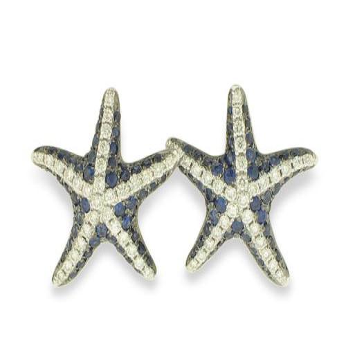 Nemati Sapphire And Diamond Starfish Earrings - NME412S