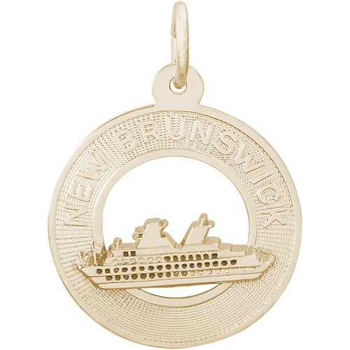 New Brunswick Cruise Ship Charm - 10K Gold