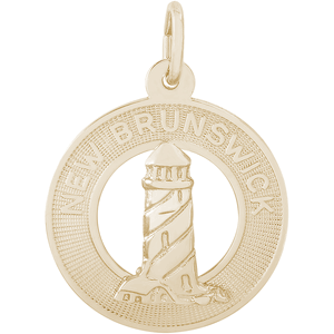 New Brunswick Lighthouse Charm - 14K Gold