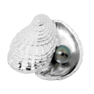 NOLA New Orleans Oyster Pendant W/blk Pearl - NOOYPS