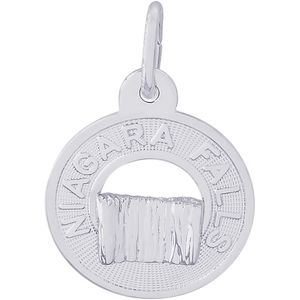Niagara Falls Charm - 14K White Gold