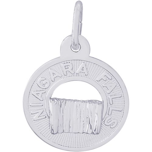 Niagara Falls Charm - 14K White Gold