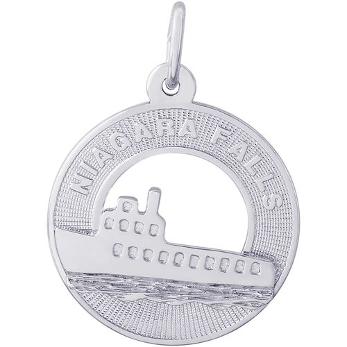 Niagara Falls With Boat Charm - Sterling Silver - 10-8804
