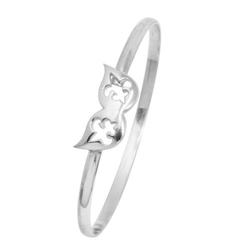 NOLA 4mm Fleur De Lis Mask Bracelet 7 Inch - NOMSKS470