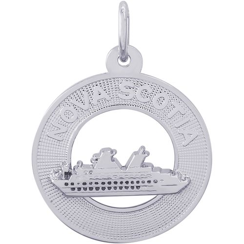 Nova Scotia Cruise Ship Charm - Sterling Silver