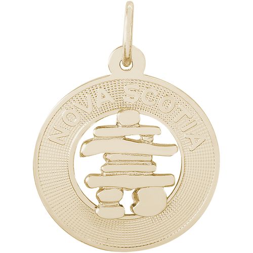 Nova Scotia Inukshuk Charm - Gold Plated
