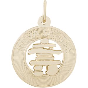 Nova Scotia Inukshuk Charm - Gold Plated