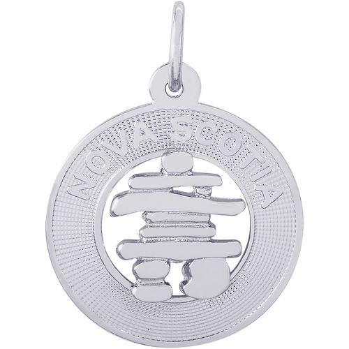 Nova Scotia Inukshuk Charm - Sterling Silver