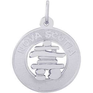 Nova Scotia Inukshuk Charm - Sterling Silver