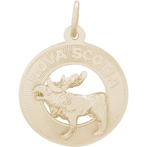 Nova Scotia Moose Charm - Gold Plated