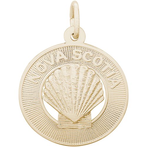 Nova Scotia Shell Charm - 10K Gold