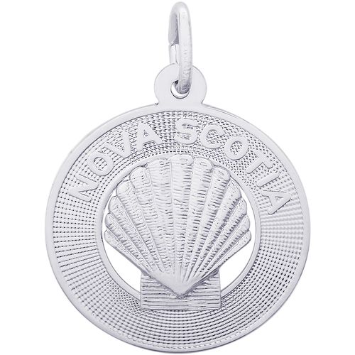 Nova Scotia Shell Charm - Sterling Silver